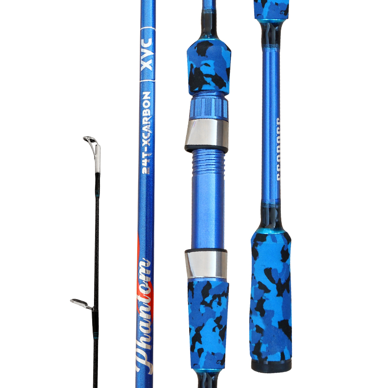 맞춤형 1-섹션 완전 탄소 담수 스피닝 낚싯대