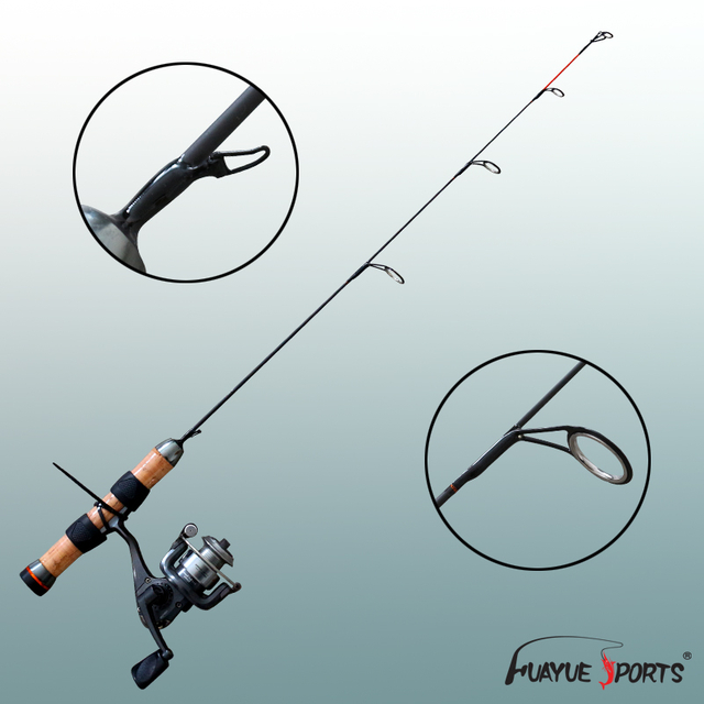 Karbon Ice Fishing Rod Reel Combo untuk Walleye