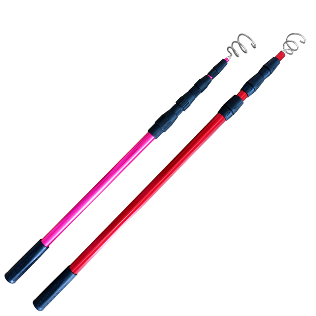 Aluminium Telescopic Foldable Aluminium 2.84m/3.1m 4-Sectio Aquae vivae Piscandi Lure Face pro Pike & Perch