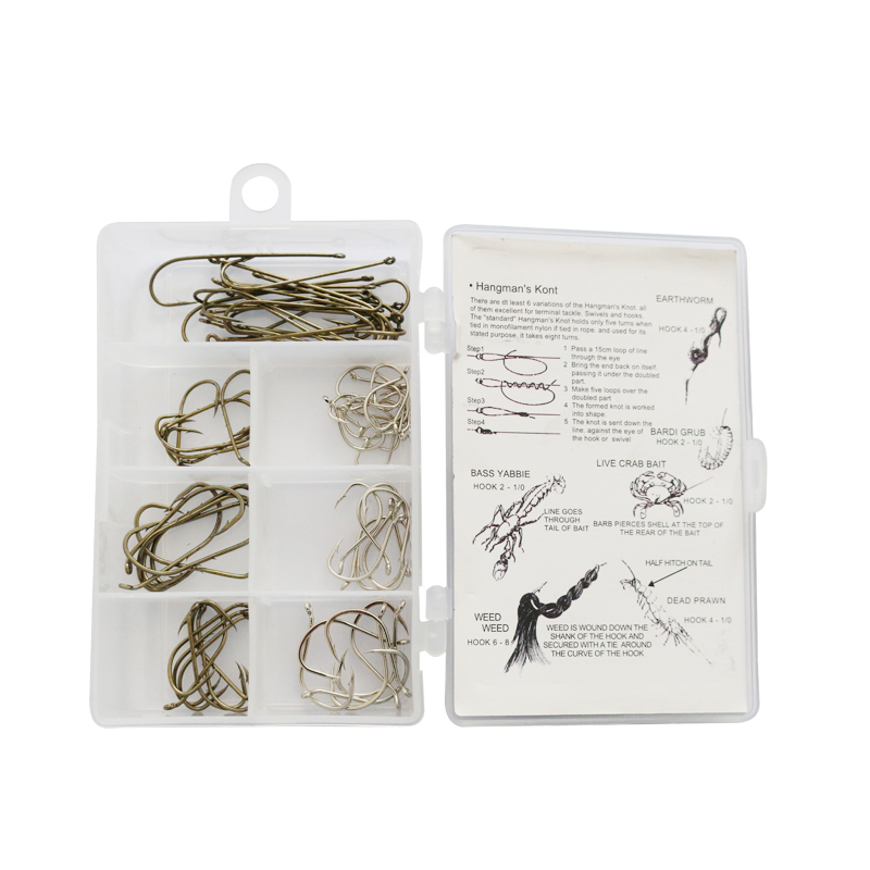 Korrosionsbestandig skarp enkelt fiskekrog i &eacute;t s&aelig;t