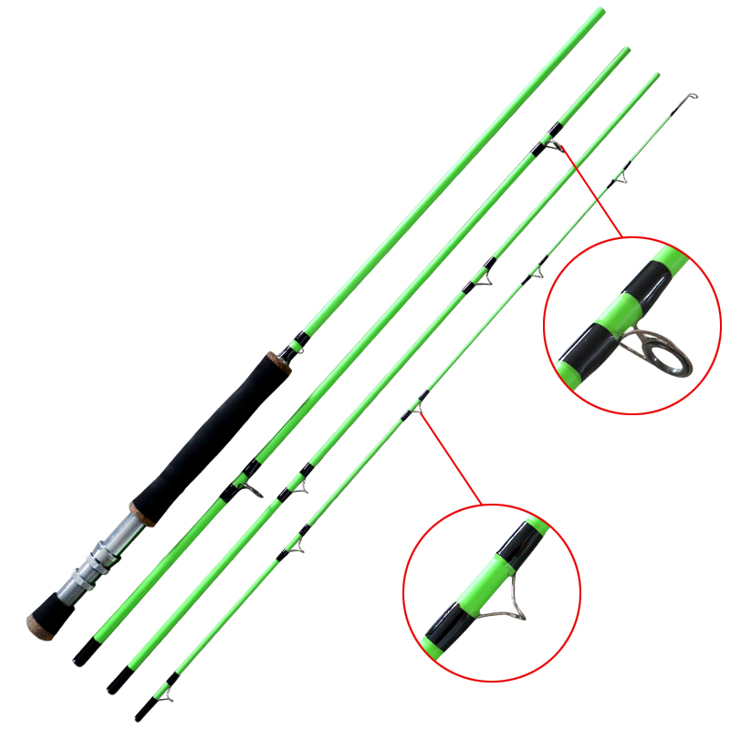 カスタマイズされた 4 セクション IM6 カーボン フライ フィッシング ロッド