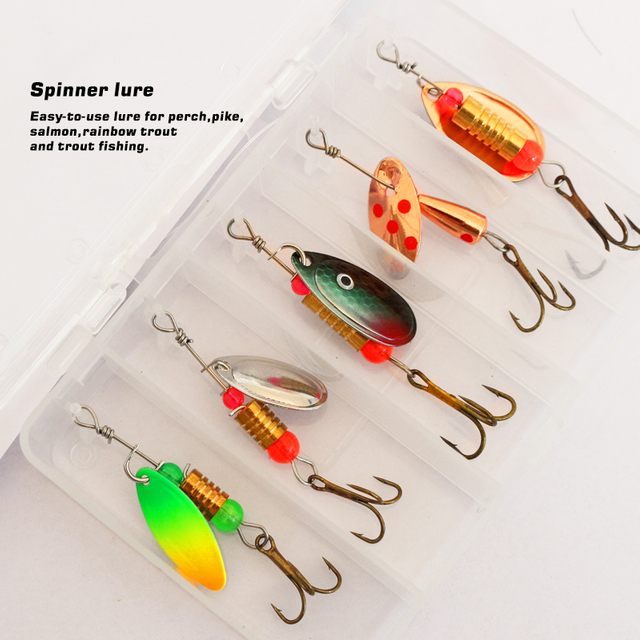 Aangepaste spinners tackle ingesteld voor forel/baars/snoekvissen