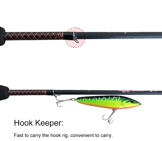 Dostosowane kompozytowe węgiel/epoksydka 4'8 '' 2pcs Panfish Rod Combo