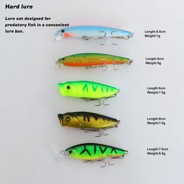 Aangepaste forel/baars/snoek/zanderviskit met wobbler